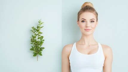 Poster - a before and after photo of a person who has achieved significant weight loss, looking healthy, happ