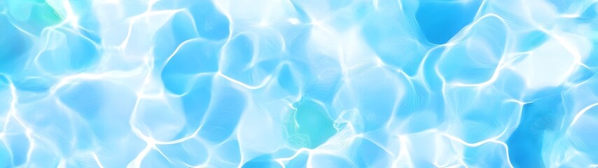 Aufkleber - Tranquil and Captivating Watery Reflection   Soothing Blue Hues of Calm Swimming Pool Surface with Rippling Textures and Gentle Waves Creating a Serene and Meditative Ambiance