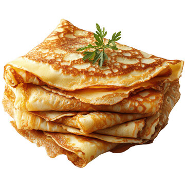 Crepes isolated on transparent background