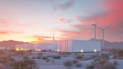 Poster - A research lab with AI models predicting optimal usage for long-duration energy storage.