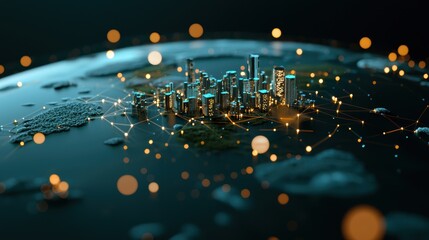 Poster - An astronaut view of Earth from space, highlighting the planet interconnectedness and the importance of global cooperation.