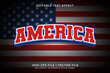 © Wahyu - America 3D Editable Vector Text Effect. Red and Blue Text Effect