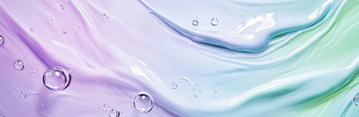 Aufkleber - The background displays a smooth flow of soft colors with bubbles creating a serene and calming atmosphere, ideal for various creative projects