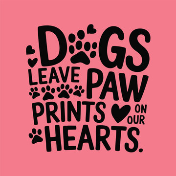 Dog lettering vector illustration birthday card 