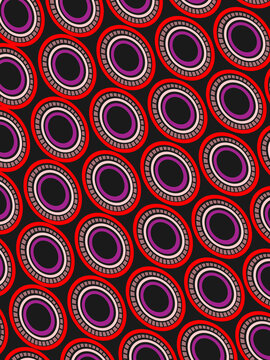 Retro abstract background vector, vintage geometric circle design, simple colorful lines classic wallpaper on dark background.
