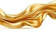 © Ace64 Studio - A golden silk cloth floating in the air with smooth and flowing lines a sense of luxury and elegance. Flying gold silk textile fabric flag background.