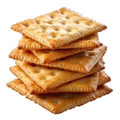 Crackers isolated on transparent background