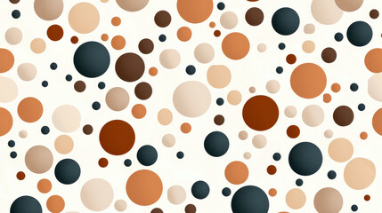 Poster - Abstract dotted pattern with neutral tones and varying circle sizes