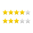 © Arjuna - Five stars quality rating icon. Vector illustration.