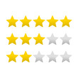 © Arjuna - Five stars quality rating icon. Vector illustration.