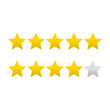 © Arjuna - Five stars quality rating icon. Vector illustration.