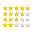 © Arjuna - Five stars quality rating icon. Vector illustration.
