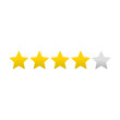 © Arjuna - Five stars quality rating icon. Vector illustration.