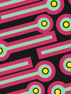 Vintage retro banner background. Colorful ornament wallpaper. Vector illustration. Party background pattern.