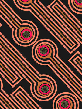 Vintage retro banner background. Colorful ornament wallpaper. Vector illustration. Party background pattern.