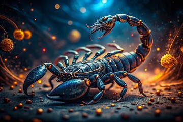 mysterious scorpio zodiac sign: deep focus astrological symbol photography