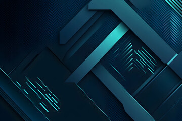 Poster - background with blue arrows on a dark gradient, vector illustration