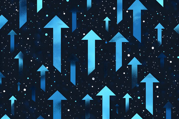 Poster - background with blue arrows on a dark gradient, vector illustration