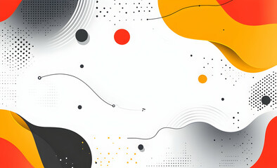 Poster - Abstract technology background vector presentation design with digital elements and circles on a white background