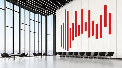 Poster - A Growing Business Represented by a Plant and Rising Graph on a Desk