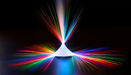 Poster - Light Diffraction Reveals Vibrant Colors Spiraling Around a Hair Thin Object