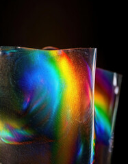 Poster - Creating Stunning Rainbow Patterns Through Polarized Light on Clear Plastic Surfaces