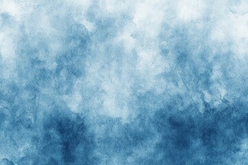 Poster - Textured watercolor background in shades of blue, creating a serene and calming atmosphere, perfect for graphic designs, presentations and artistic projects, versatile backdrop.