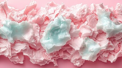 Poster - Beautifully designed pink and blue tissue papers exhibit softness on a gentle pink background