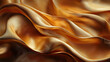© unseentuy - Gold silk fabric with wavy pattern and elegant folds showcasing luxurious texture and sheen for fashion and interior design applications Background