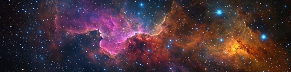 Poster - A beautiful view of stars in the dark blue sky, great for astronomy or nature-related themes
