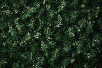 Poster - A detailed view of a bunch of pine trees with needles and branches