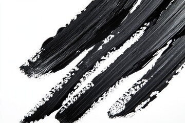 Poster - Close up of black paint on a white surface, great for design and illustration use