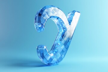 Poster - A three-dimensional letter C made from ice