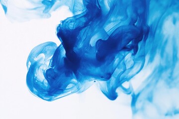 Aufkleber - A close-up of blue ink dissolving in water