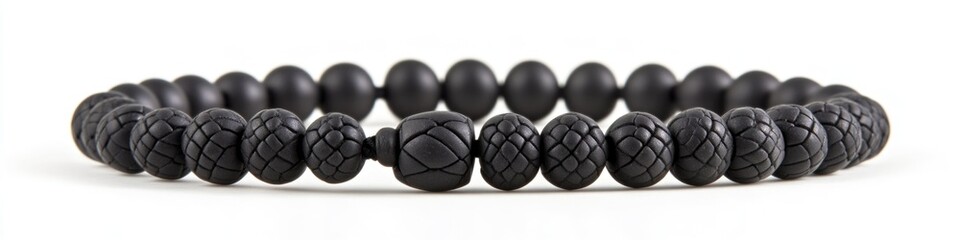 Poster - A close-up shot of a bracelet lying on a white surface