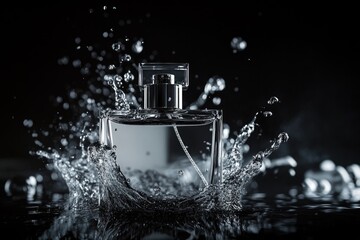 Aufkleber - A classic perfume bottle in black and white