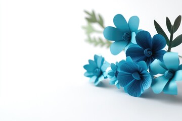 Poster - A detailed view of colorful paper flowers