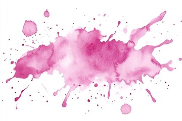 Wall Mural - a delicate watercolor painting of a pink stain on a white background, perfect for decorating or illu