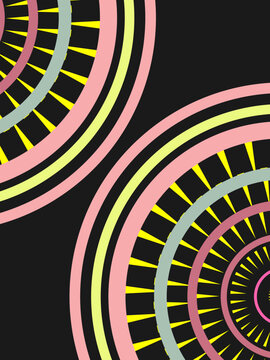 Colorful background. Vector illustration. Fun abstract circle pattern retro design, party and carnival background.