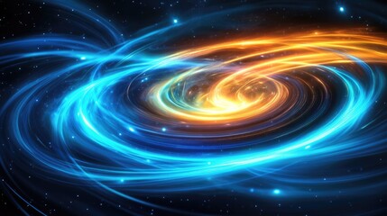 Poster - Dynamic cosmic swirl outer space digital art galactic environment spectacular viewpoint energy concept