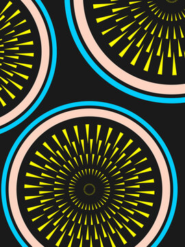 Colorful background. Vector illustration. Fun abstract circle pattern retro design, party and carnival background.
