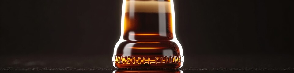 Poster - A bottle of beer sitting on a table