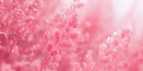 Poster - A detailed view of a group of pink flowers, great for botanical or design use