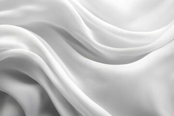 Poster - Close-up shot of a white fabric with intricate texture