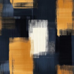 Wall Mural - Abstract Geometric Canvas with Textured Brushstrokes in Dark Tones