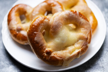 Wall Mural - german cheese pretzels