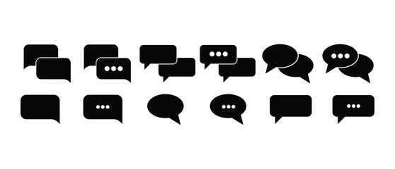 Poster - set of comment icon speech bubble symbol. speech bubble collection . cloud speech bubbles collection