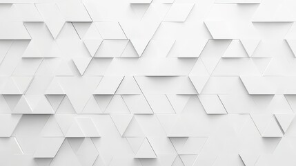 Poster - Abstract white geometric pattern with triangular diamond lines and modern gray minimal mosaic tile design, perfect for flat background use in digital design, web, and contemporary art projects