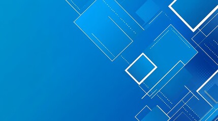 Aufkleber - Modern blue gradient geometric square shape abstract background design, ideal for technology, digital, contemporary visuals. Perfect for backgrounds in digital art, web design, modern presentations