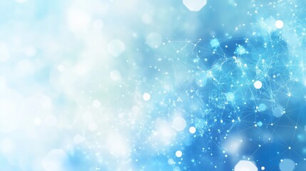 White and light blue medical abstract gradient background with molecules. web banner. Medical background in white and light blue gradient with molecular design.Science, technology and medical concept.